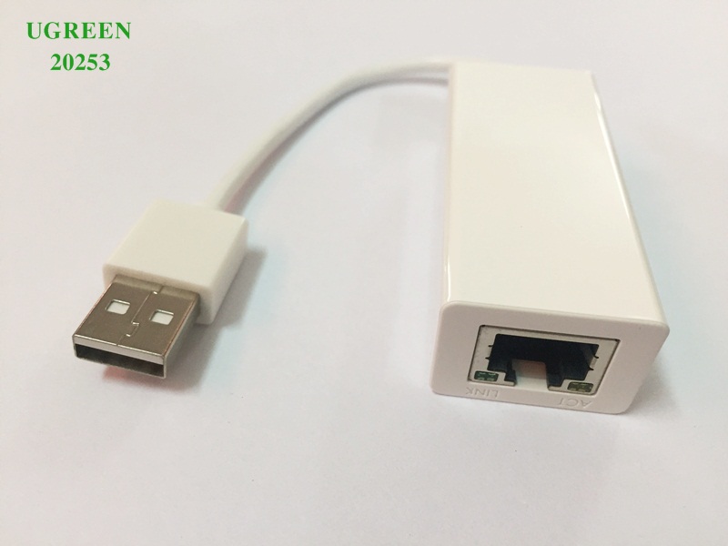 Cáp chuyển đổi USB 2.0 to Lan Ugreen 20253 chính hãng